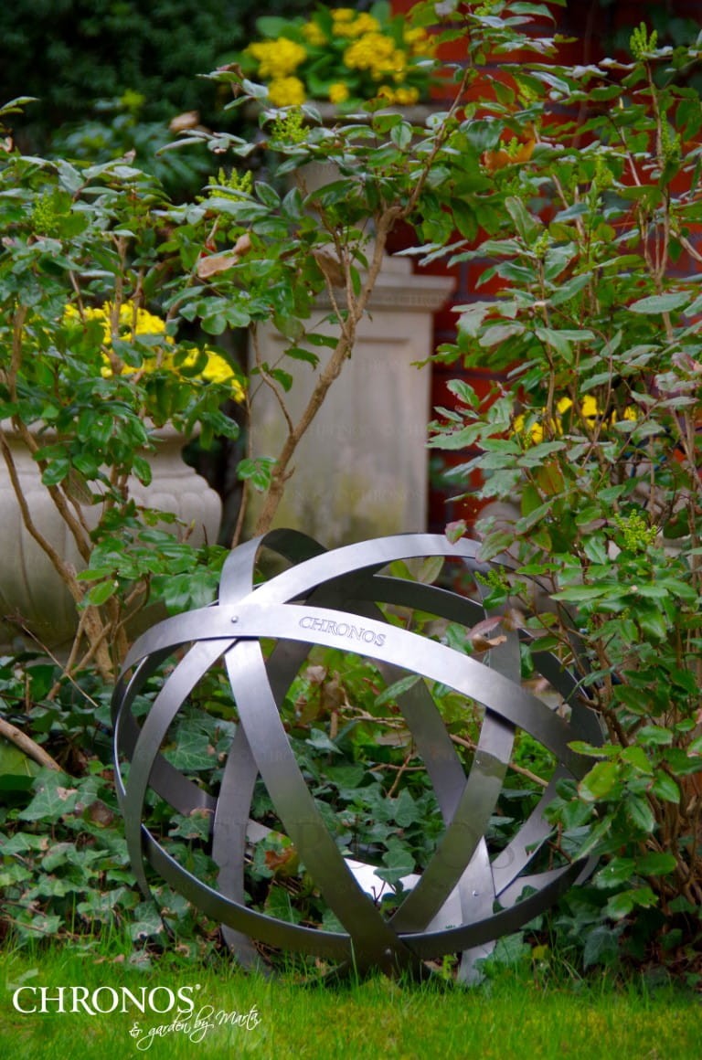 Garden Sphere - natural steel
