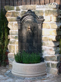Wall-mounted cast iron water tap