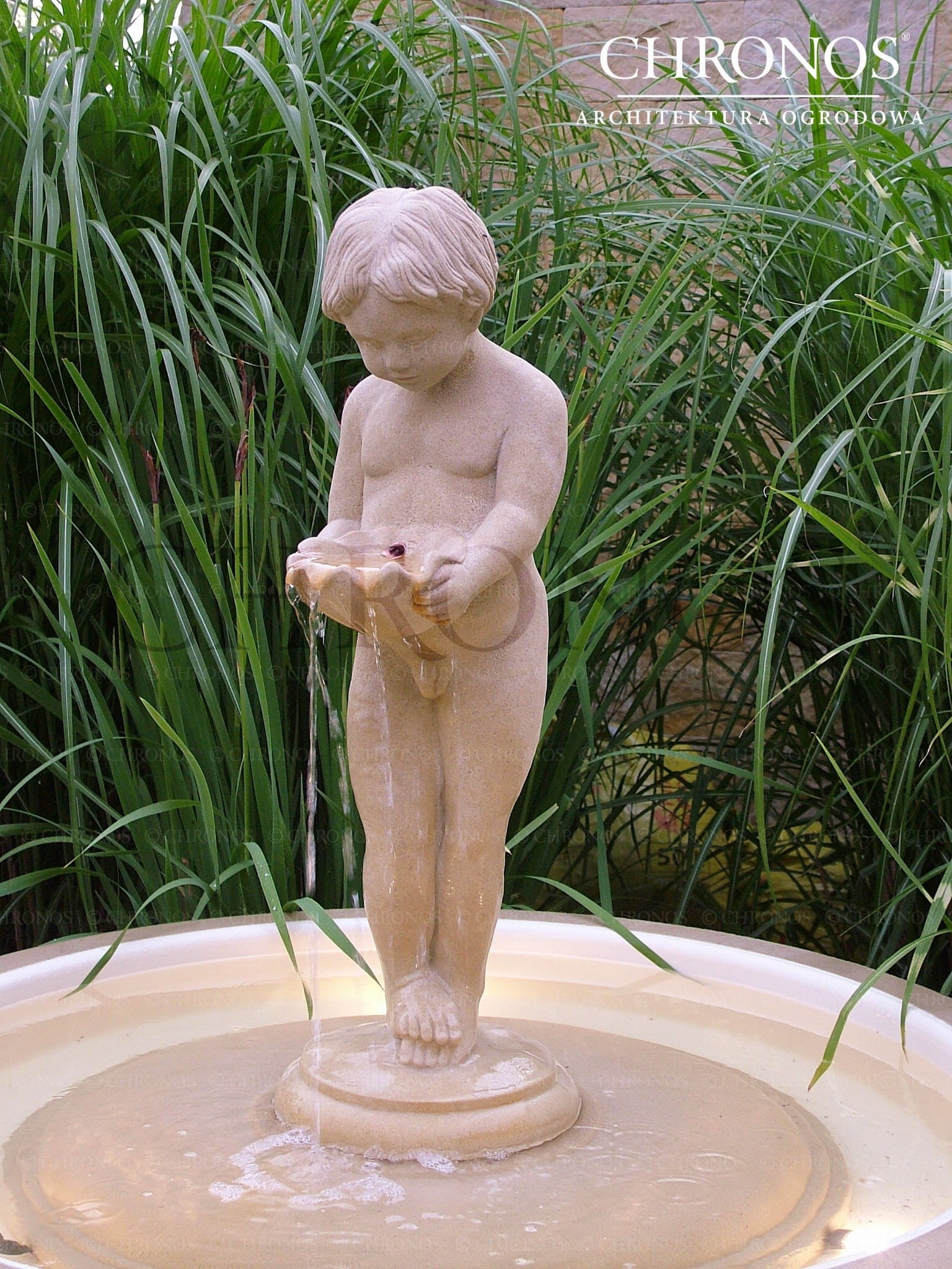Flora Fountain with Boy Sculpture