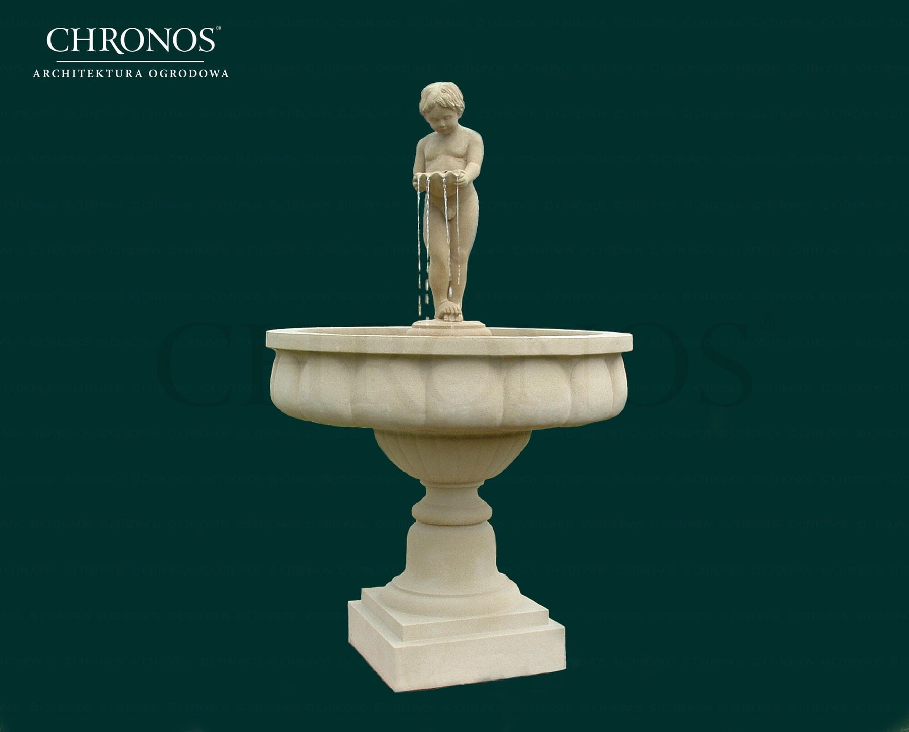 Versailles Fountain with Boy Sculpture
