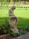 A girl drying her feet