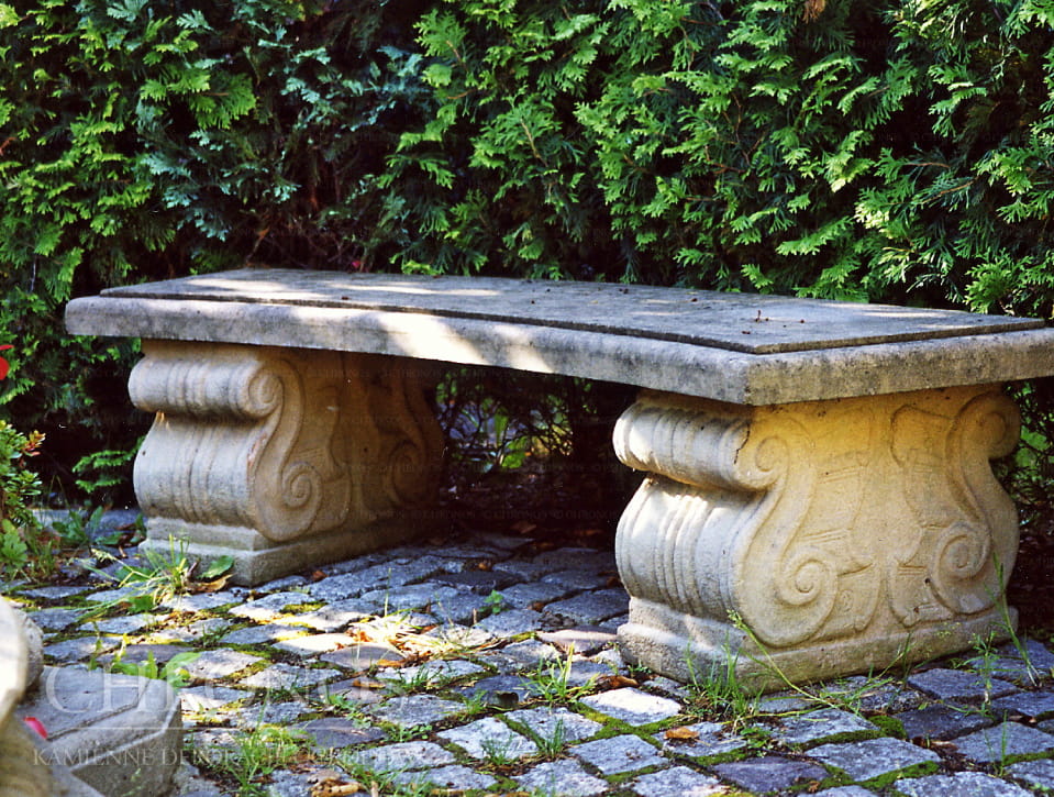 Art Nouveau Curved Bench
