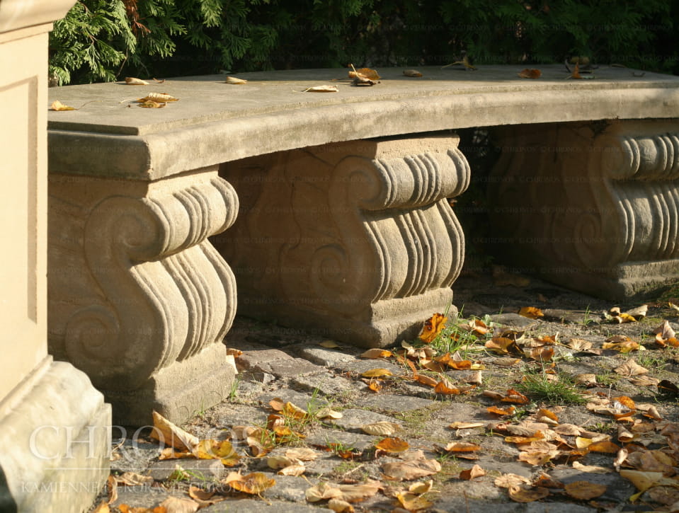 Art Nouveau Curved Bench