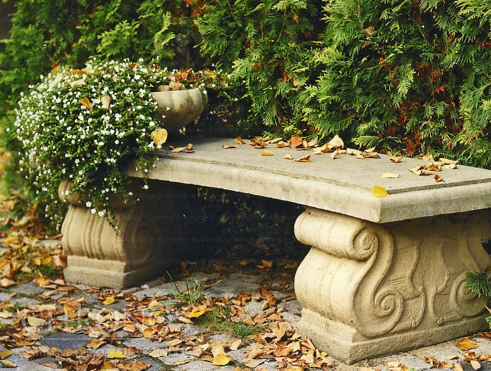 Art Nouveau Curved Bench