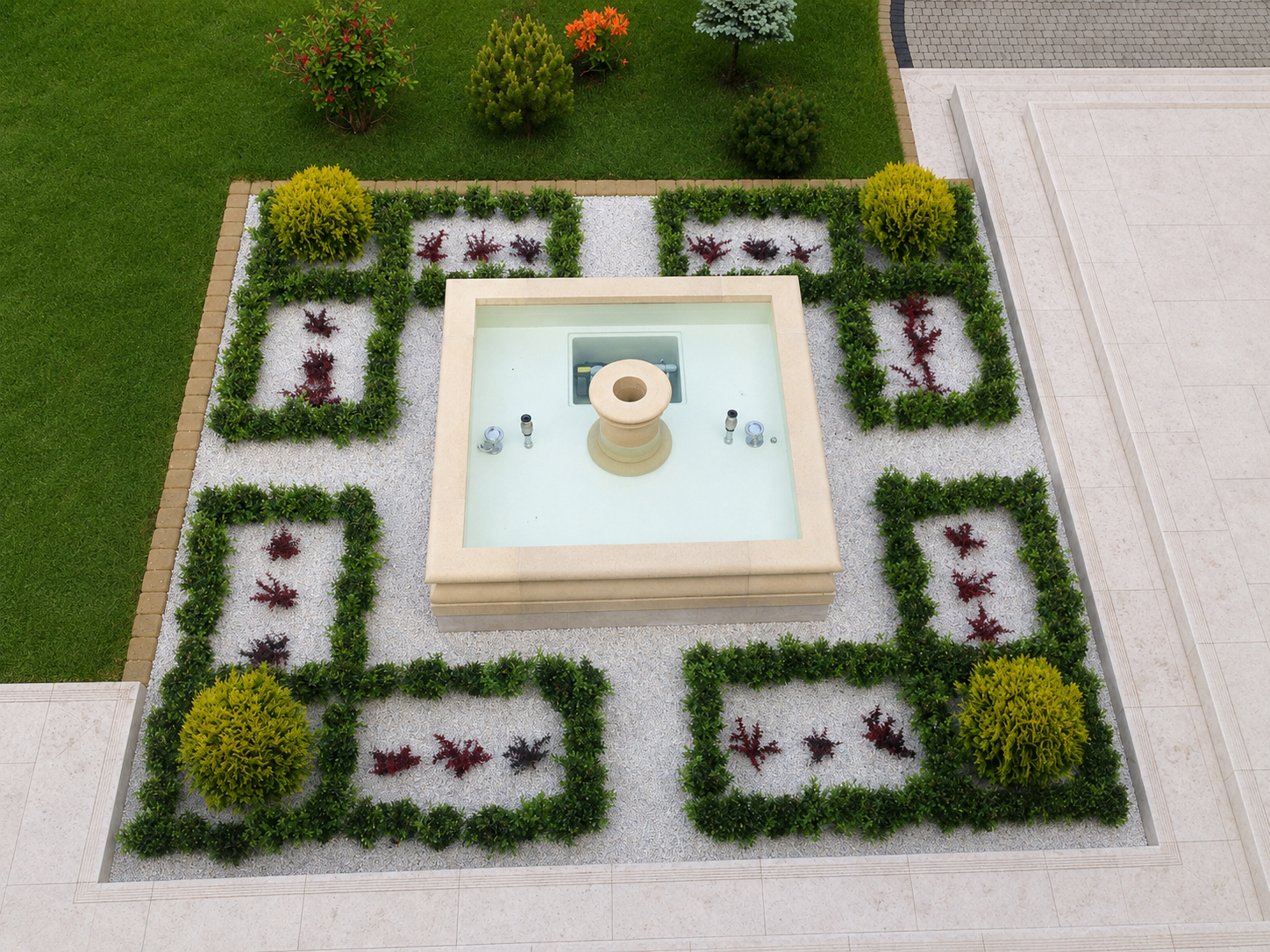 Genova Square Fountain 180x180cm