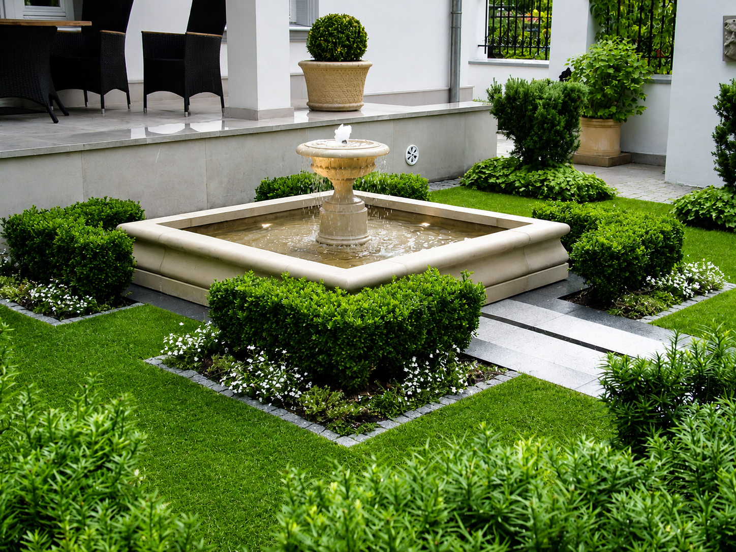 Genova Square Fountain 180x180cm