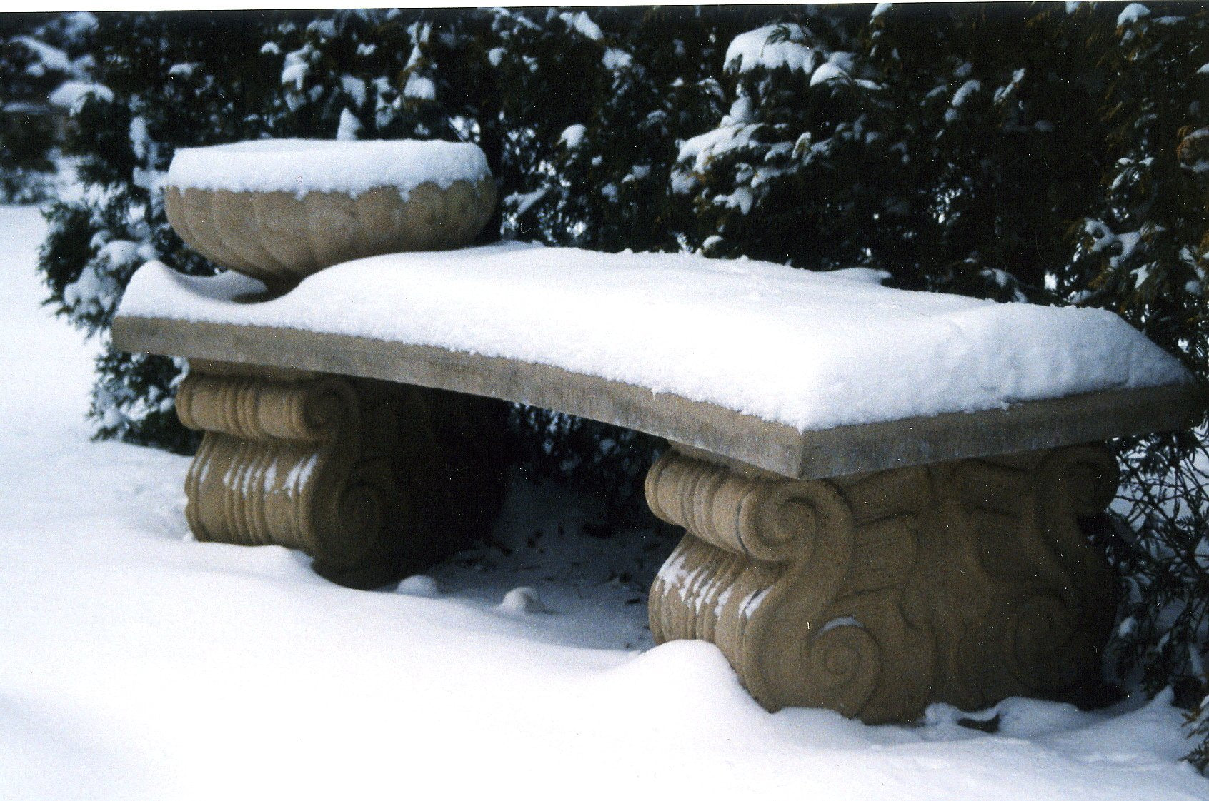 Art Nouveau Curved Bench