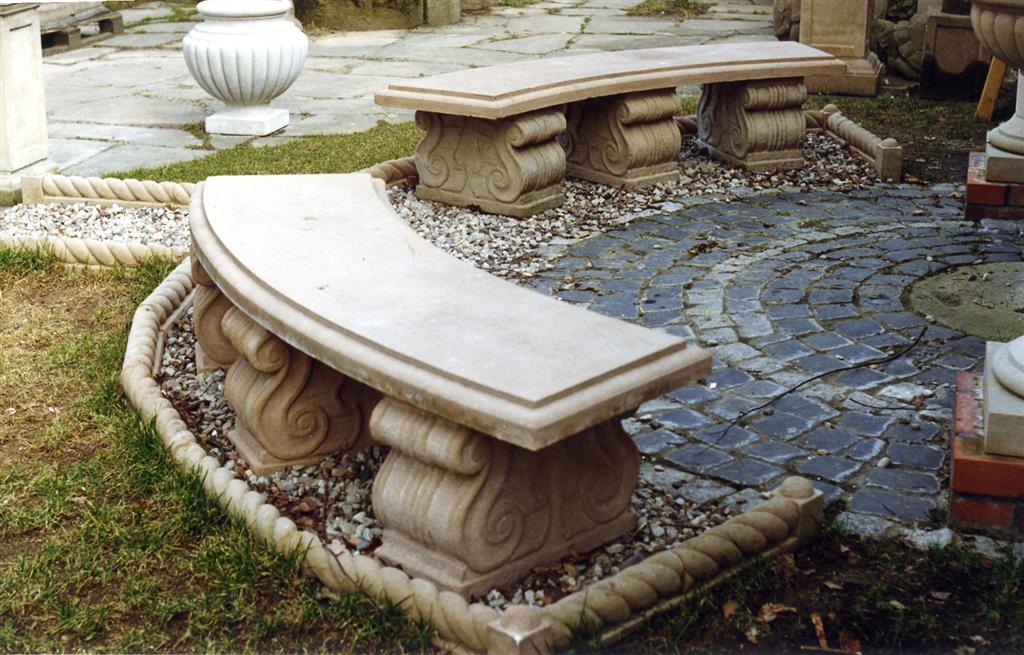 Art Nouveau Curved Bench