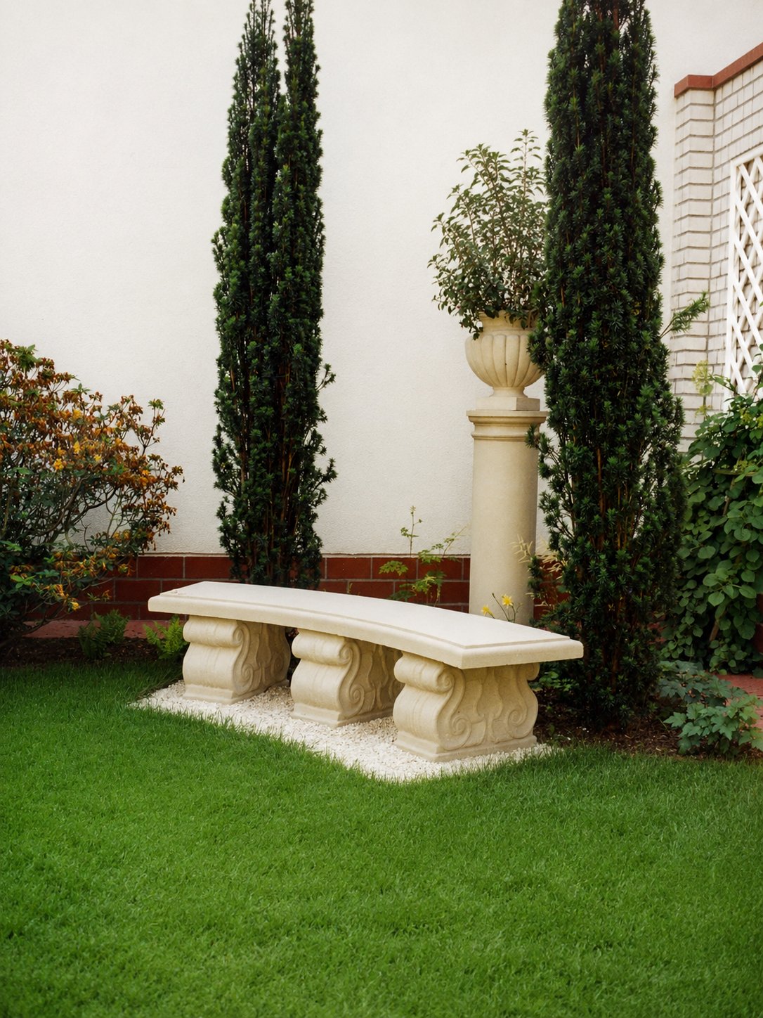 Art Nouveau Curved Bench