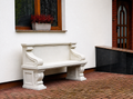 Senatorial bench with backrest