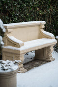 Senatorial bench with backrest