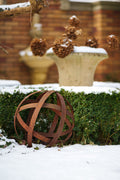 Garden Sphere - rusted steel