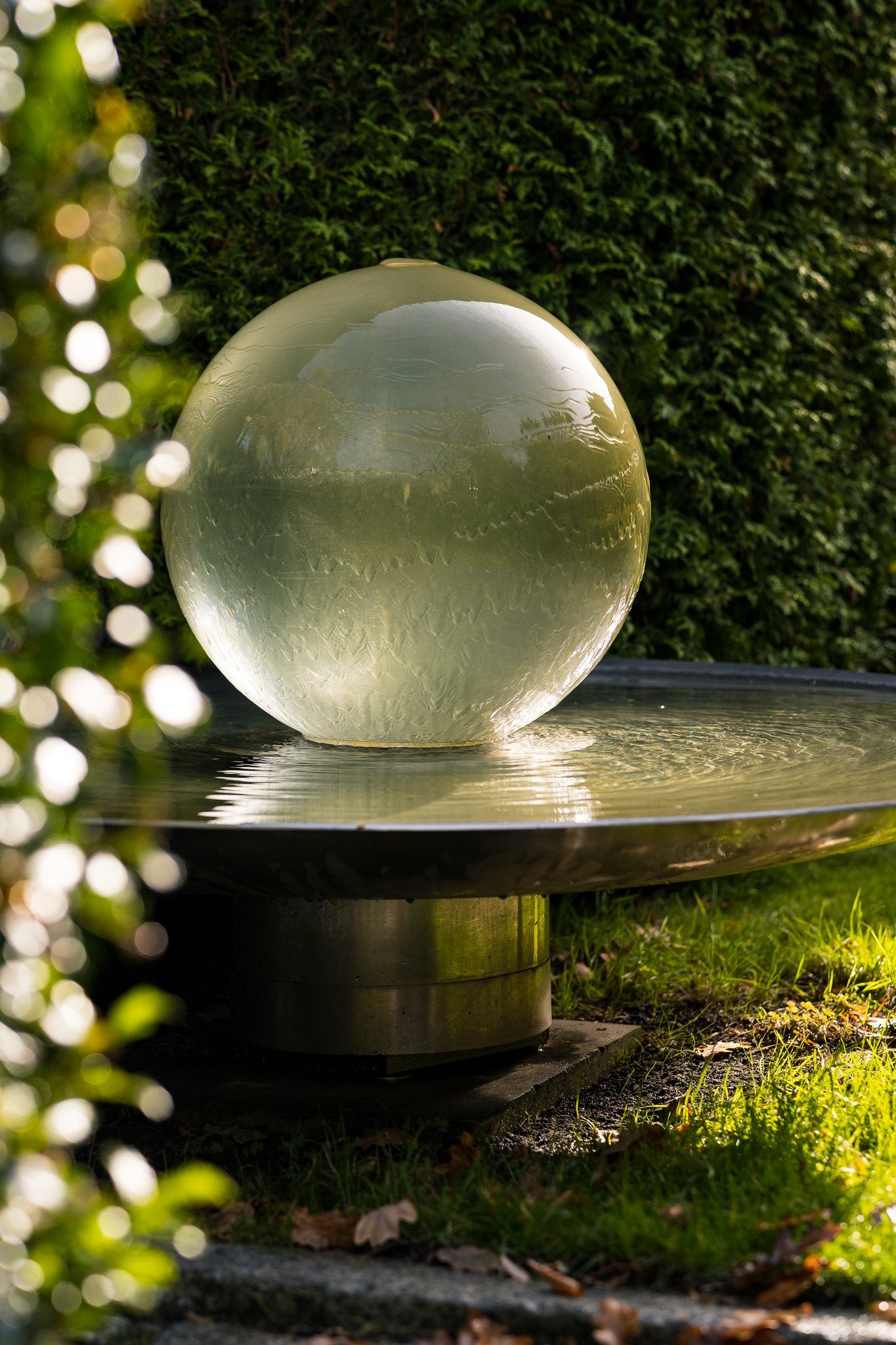 Glass Ball in a round bowl