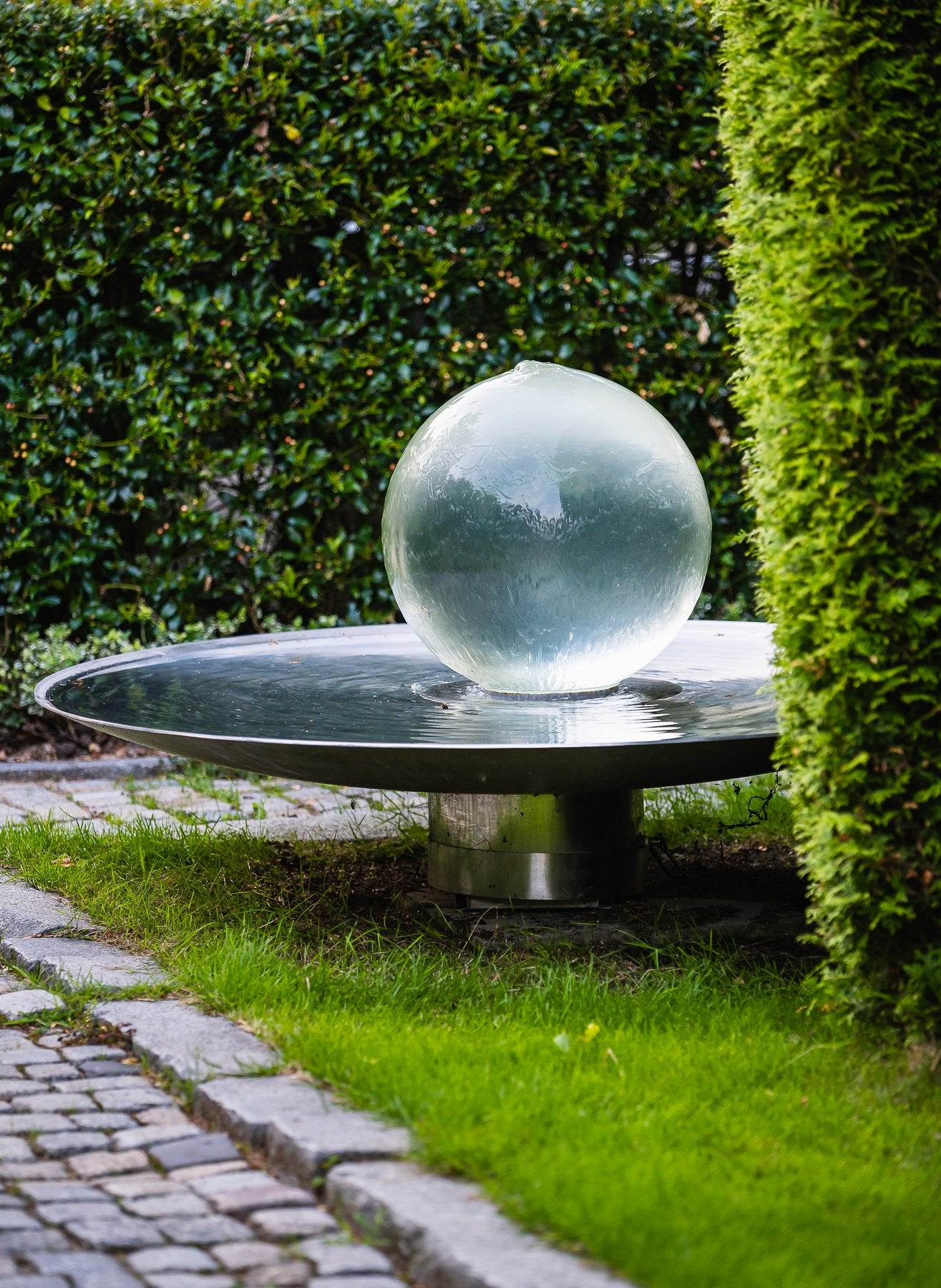 Glass Ball in a round bowl