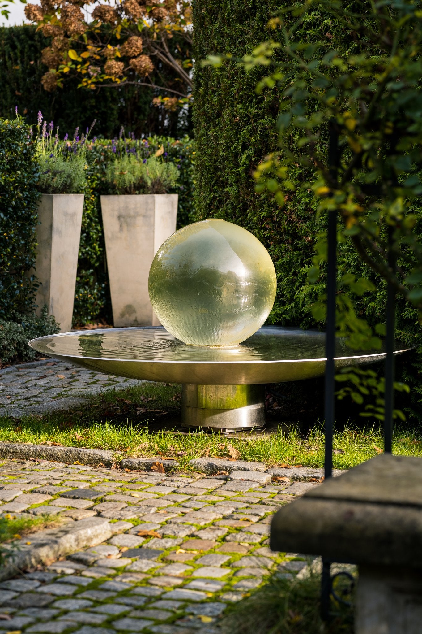 Glass Ball in a round bowl