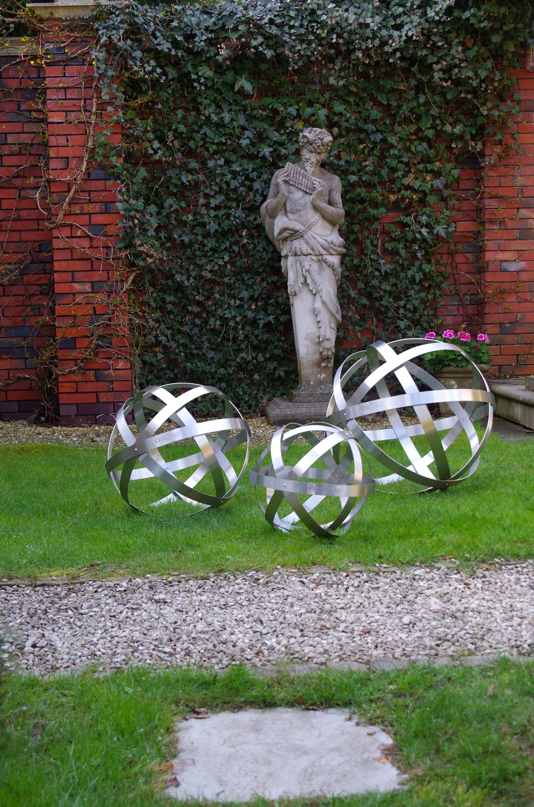 Garden Sphere - stainless steel